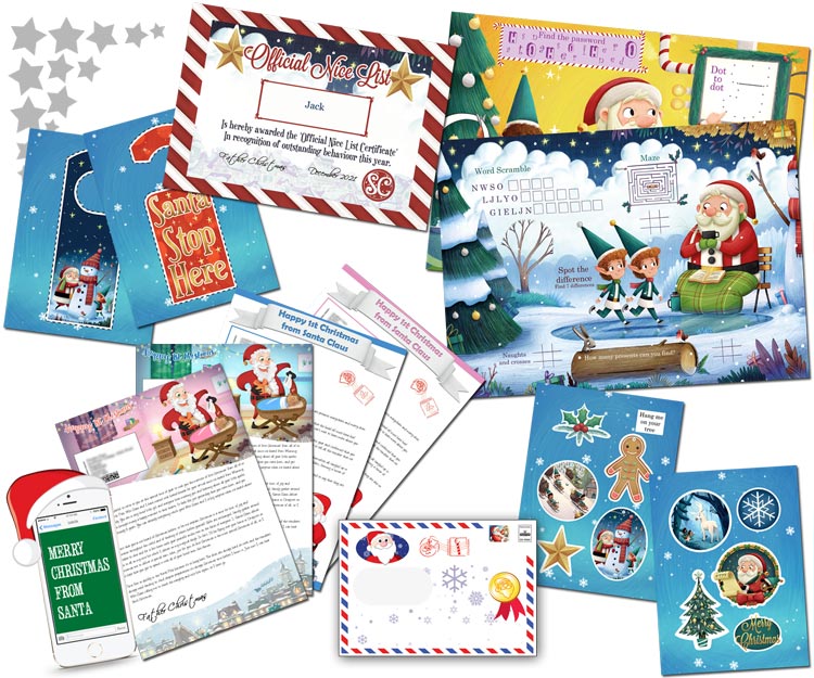 Baby's First Personalised Santa Letter and Activity Pack