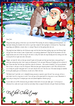 Letter From Santa - Extra Carrots for the Reindeers