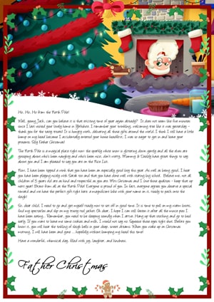 Letter From Santa - Santa heading down the chimney