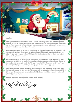 Santa Special COVID-19 Letter - Personalised Santa Letter Background