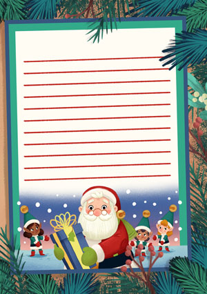 Letter To Santa - Standard - New for 2022 - Personalised Santa Letter Background