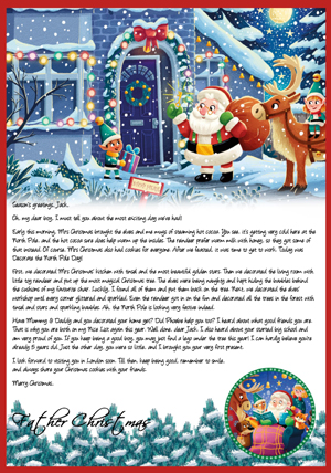 Decorating the North Pole - Personalised Santa Letter Background