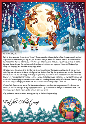 Letter From Santa - Playing with the reindeers with Santa