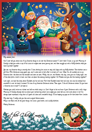 Letter From Santa - Santa and his Fluffy Blanket