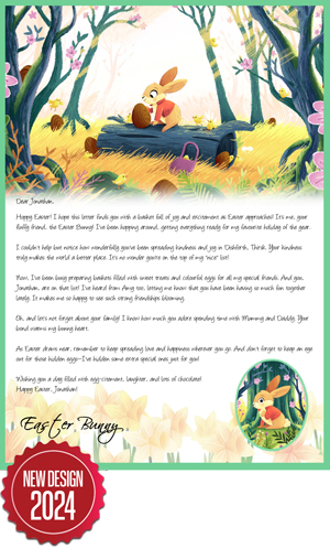 Letter From Santa - Easter Bunny - Fluffy Friend