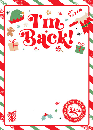Im Back - Groovy - Personalised Santa Letter Background